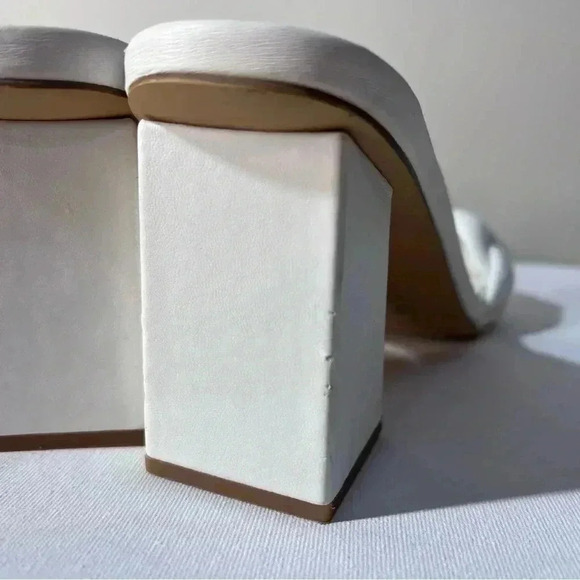 MADDEN GIRL WHITE GRACY BREIDED BLOCK HEEL SLIDE SANDAL SIZE 11 - Picture 8 of 10